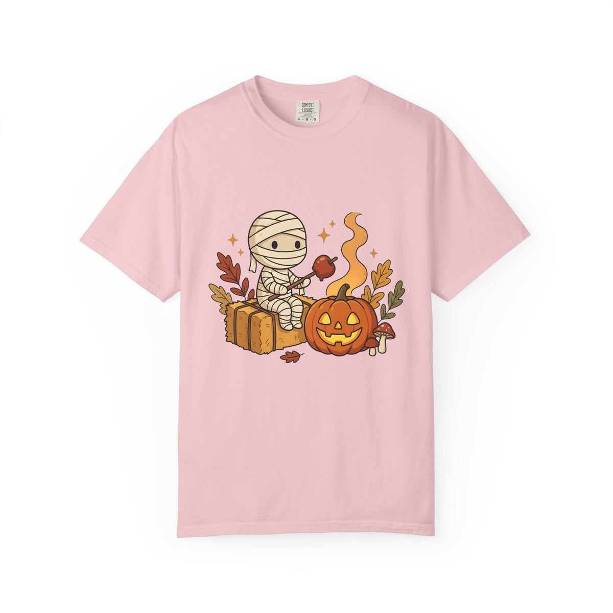 Wrapped Pumpkin Shirt Halloween Autumn Gift Women Kawaii Tee Gourd T-Shirt Halloween Fan Cute Tshirt Fall Graphic Comic Fall Leaves Tshirt