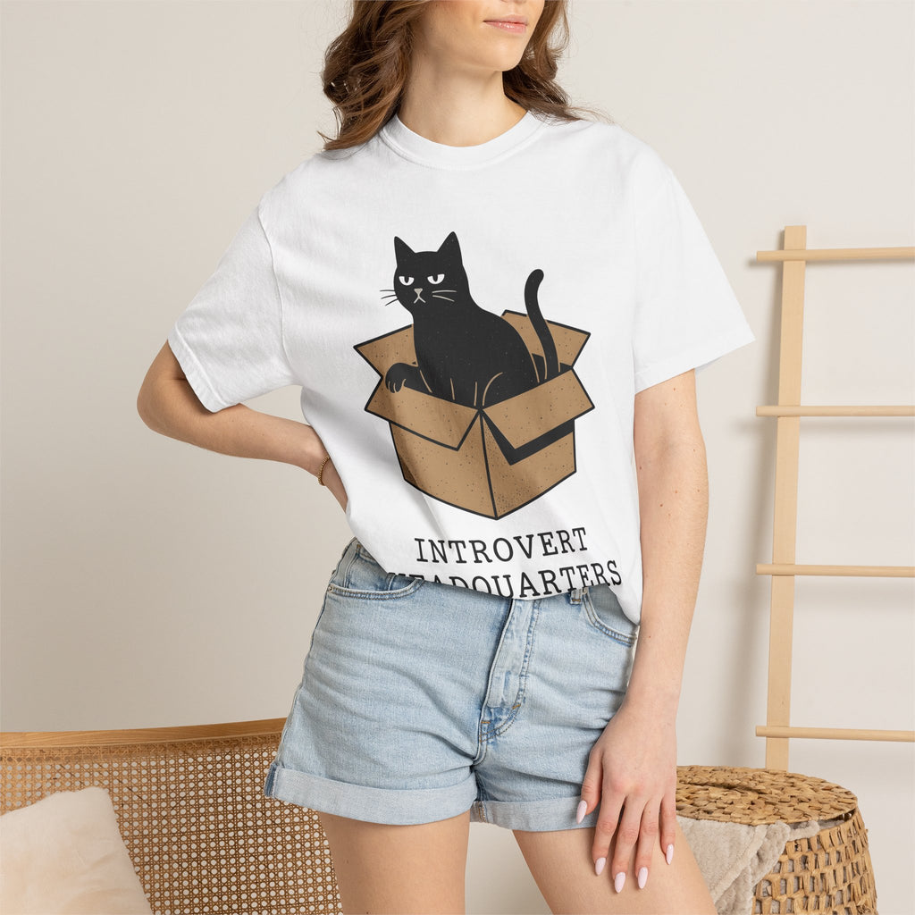 Black Cat Crate Shirt Cat Shy Gift Women Simple Tee Cat Carrier T-Shirt Cat Fan Feline Tshirt Introvert Graphic Retro Carton Tshirt