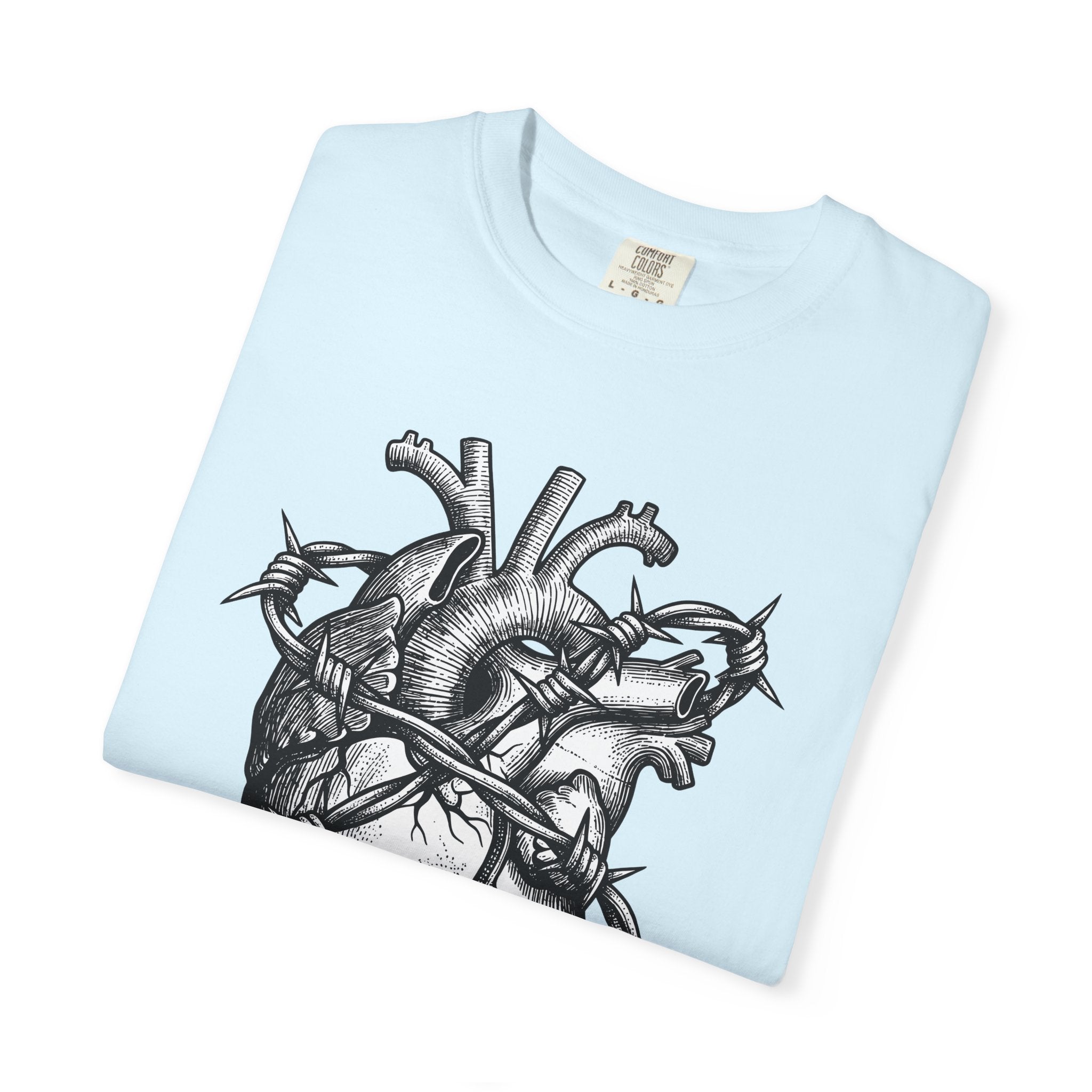 Human Heart Shirt Anatomical Heart Dark Gift Women Ink Tee Heart T-Shirt Cardiac Enthusiast Tattoo Tshirt Gothic Graphic Retro Wire Tshirt