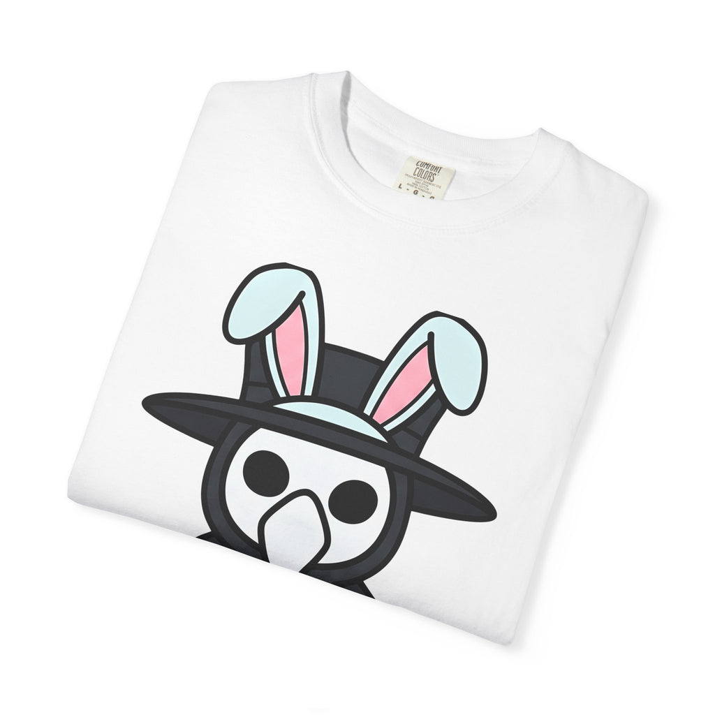 Plague Doctor Bunny Shirt Easter Gothic Gift Women Cute Cartoon Tee Bunny T-Shirt Easter Fan Dark Tshirt Dark Graphic Minimalist Easter