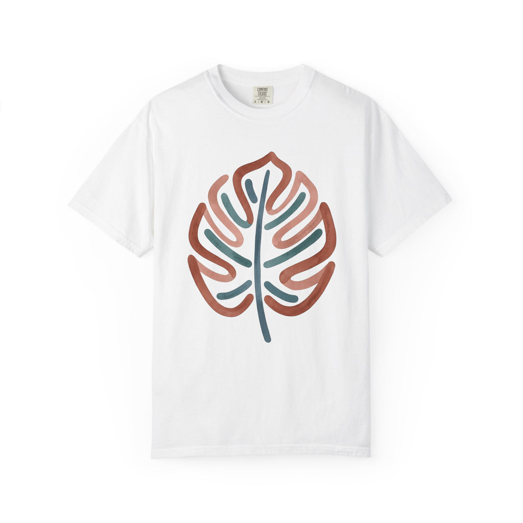 Monstera Leaf Shirt Boho Chic Botanical Gift Women Watercolor Tee Swiss Cheese Plant T-Shirt Bohemian Fan Watercolour Tshirt Floral Graphic
