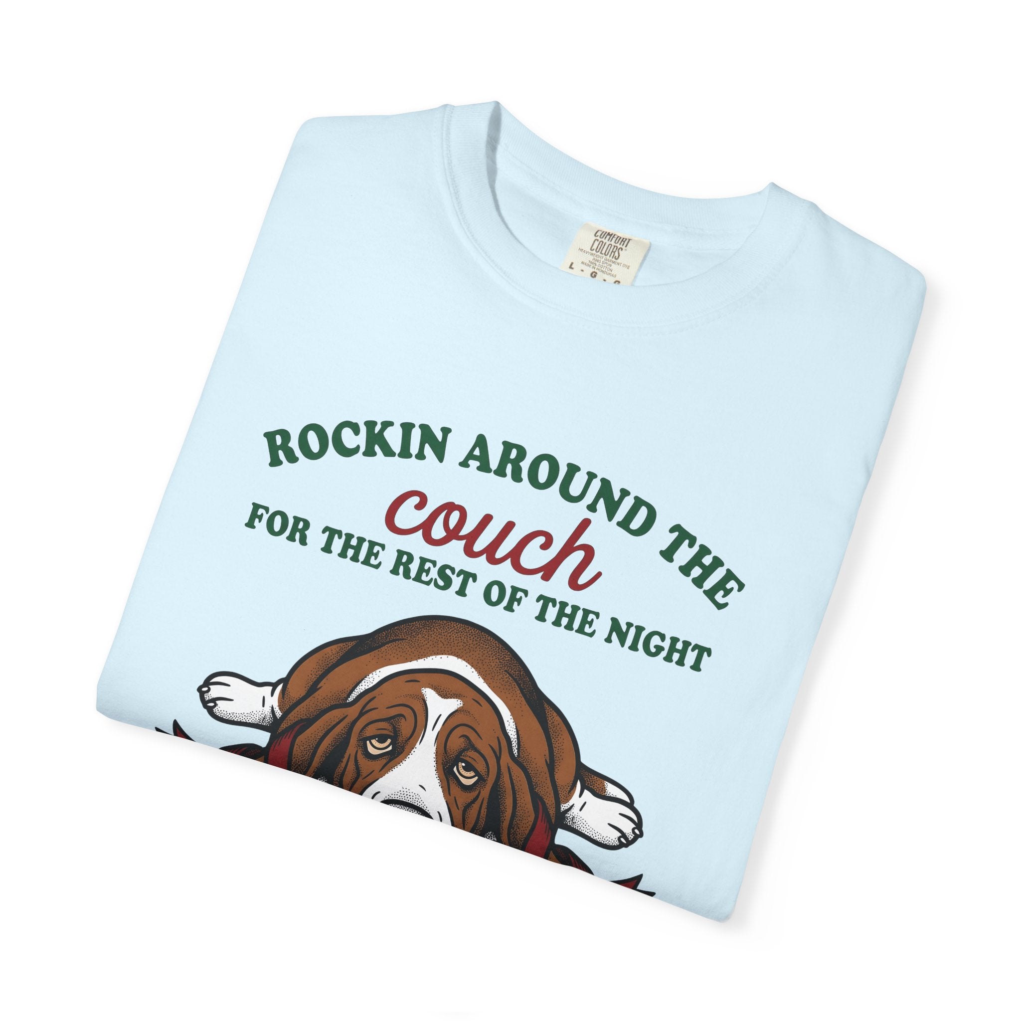 Basset Dog Shirt Funny Canine Gift Women Graphic Tee Hound T-Shirt Comedy Fan Illustrated Design Dog Illustration Hand Drawn Neckerchief