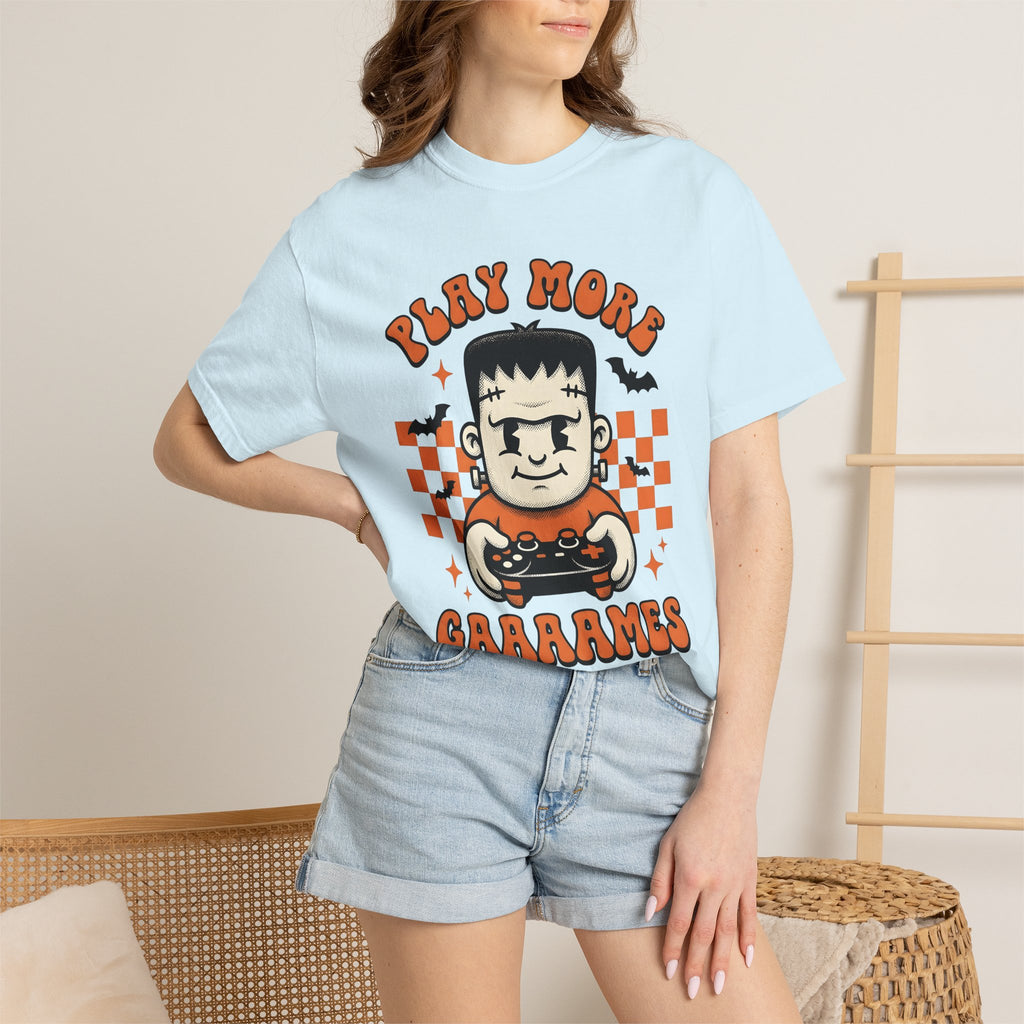 Monster Video Game Shirt Halloween Consoles Gift Women Animated Tee Gaming T-Shirt Horror Fan Retro Tshirt Console Graphic Classic Bat Wings