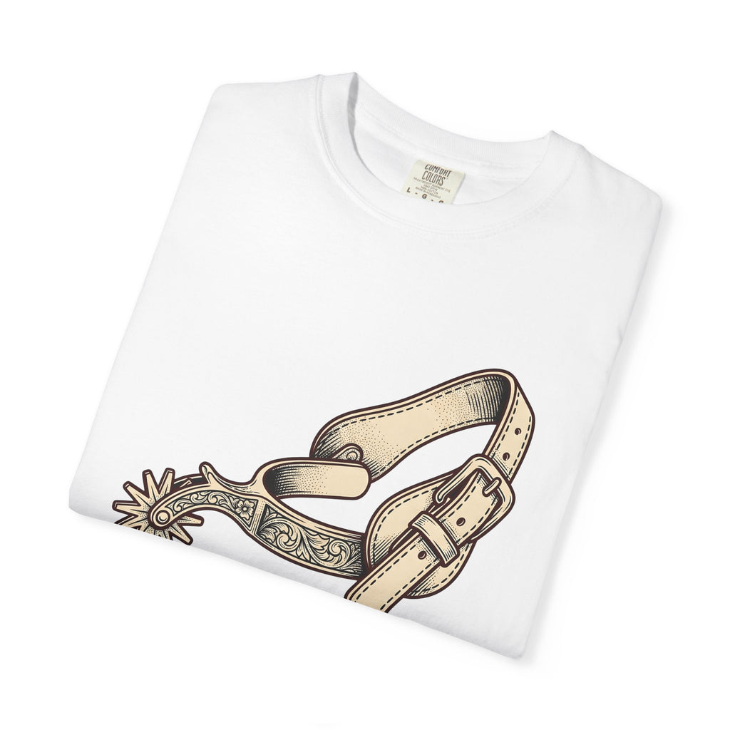 Cowboy Spurs Shirt Cowgirl Cowboy Gift Women Line Art Tee Spur T-Shirt Cowgirl Fan Rodeo Graphic Tshirt Cartoon Decorative Engraving Tshirt