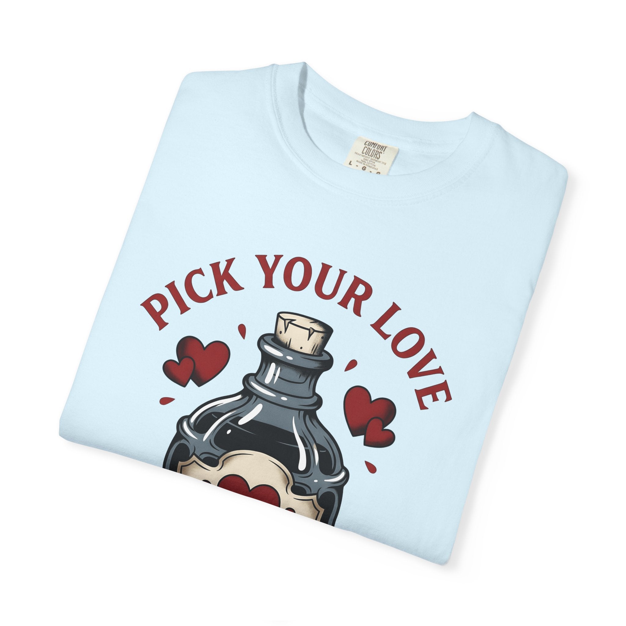 Poison Bottle Shirt Valentine Gothic Gift Women Tattoo Tee Apothecary T-Shirt Valentine Fan Ink Tshirt Dark Graphic Vintage Hearts Tshirt