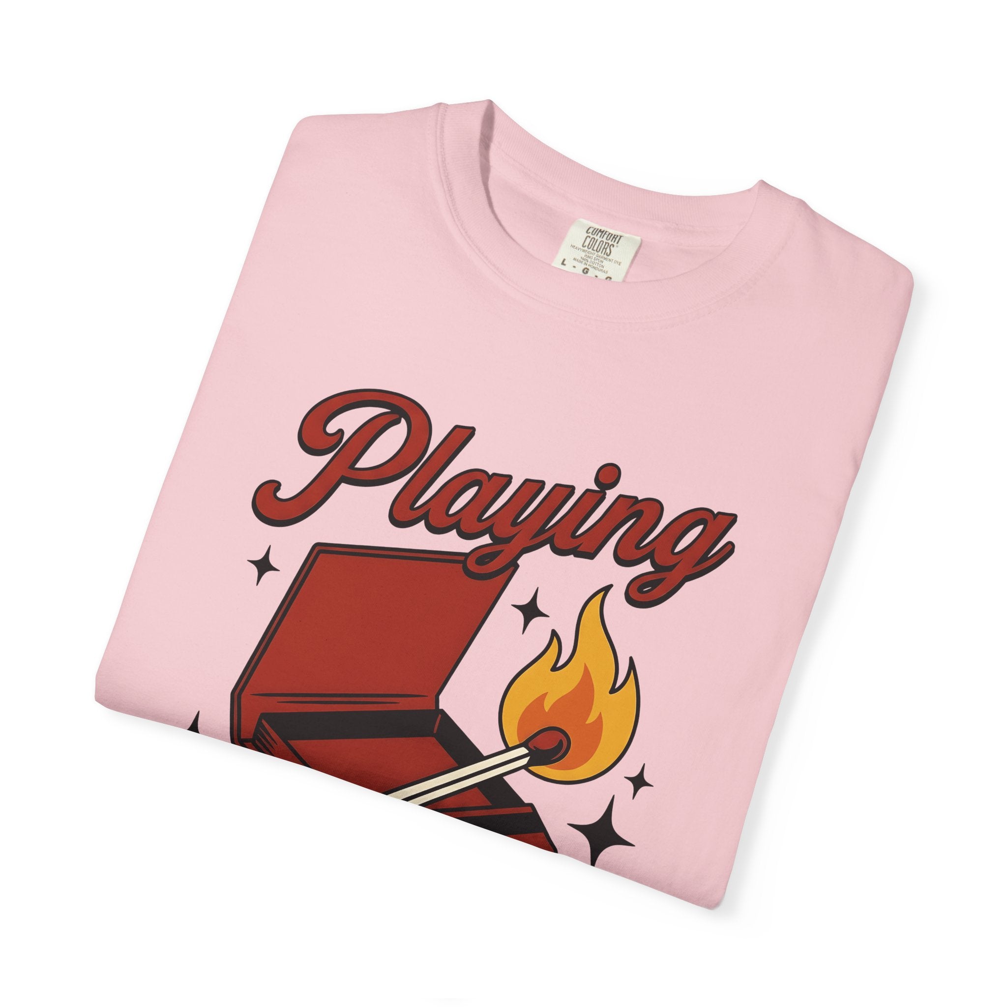 Fire Match Shirt Fire Comedy Gift Women Modern Graphic Tee Matchstick T-Shirt Flame Fan Graphic Design Illustration Classic Shine Tshirt