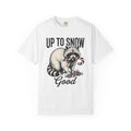 Raccoon Candy Cane Shirt Holiday Animal Gift Women Vintage Tee Trash Panda T-Shirt Christmas Fan Retro Tshirt Wildlife Graphic Hand Drawn