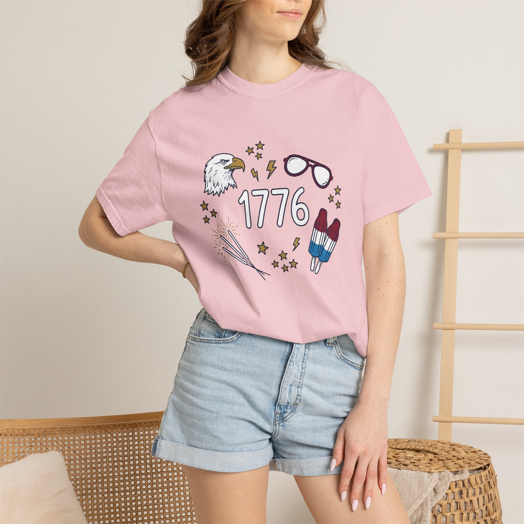 Bald Eagle Shirt America 4Th Of July Patriotic Gift Women Doodle Tee Eagle T-Shirt American Fan Eagle Tshirt Star Graphic Vintage Popsicle