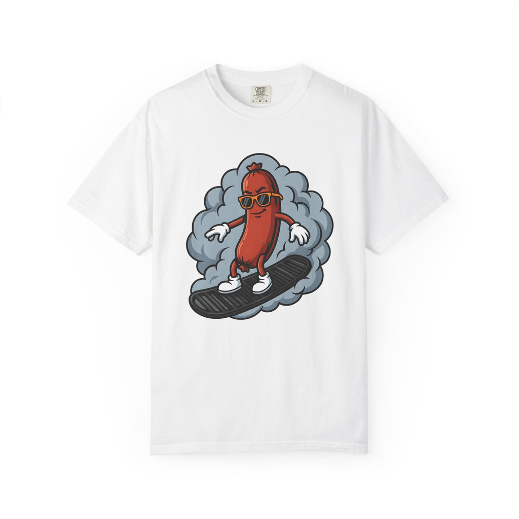 Kielbasa Skateboard Shirt Sports Recipe Gift Women Doodle Tee Skateboard T-Shirt Athlete Fan Hand Drawn Tshirt Cooking Graphic Vibrant Cool