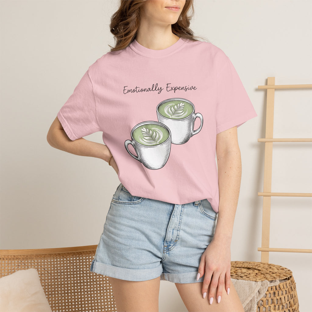 Matcha Latte Cups Shirt Coffee Foodie Gift Women Hand Drawn Tee Green Tea Cup T-Shirt Coffee Fan Illustrated Tshirt Food Graphic Vintage
