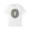 Lion Head Shirt Animals Astrology Gift Women Tribal Tee Lion T-Shirt Wildlife Fan Primitive Tshirt Zodiac Graphic Sketch Design Tshirt