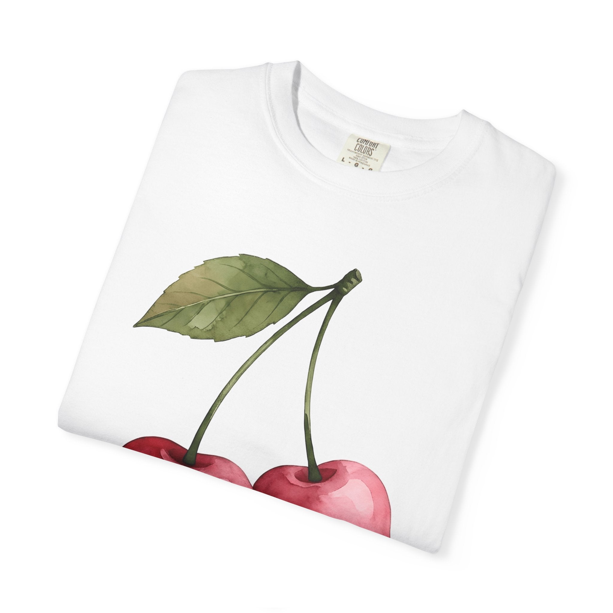 Cherry Pair Shirt Cottagecore Fruit Gift Women Watercolor Tee Cherries T-Shirt Homebody Fan Watercolour Tshirt Fruit Illustration Minimalist