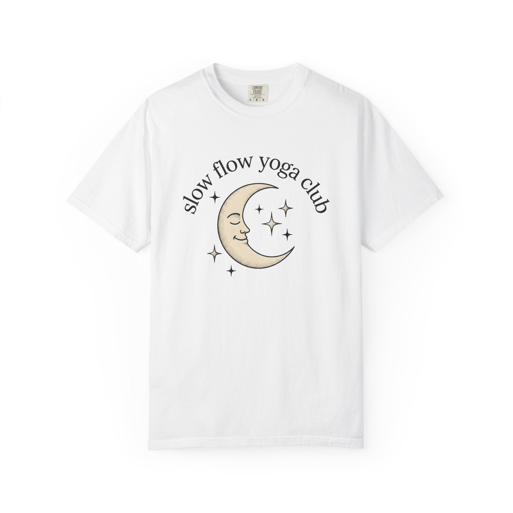 Crescent Moon Shirt Yoga Mindfulness Gift Women Hippie Tee Lunar T-Shirt Meditation Enthusiast Bohemian Tshirt Meditation Graphic Retro