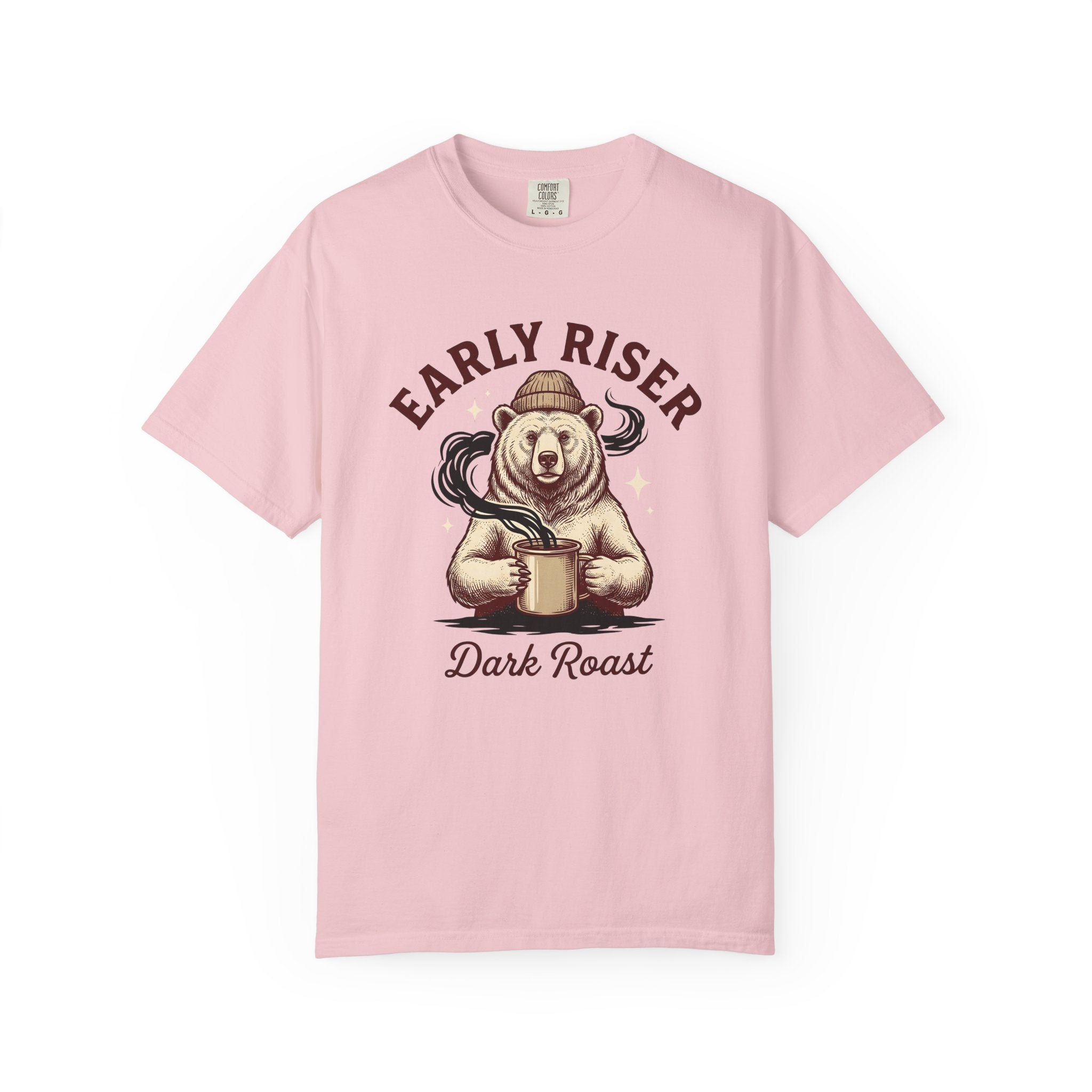 Bear Mug Shirt Coffee Wildlife Gift Women Retro Tee Mug T-Shirt Coffee Fan Vintage Tshirt Animal Graphic Sketch Knit Hat Tshirt