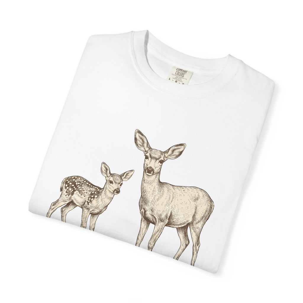 Deer Duo Shirt Cowgirl Animal Gift Women Rustic Tee Fawns T-Shirt Cowboy Fan Wildlife Graphic Tshirt Vintage Woodland Tshirt