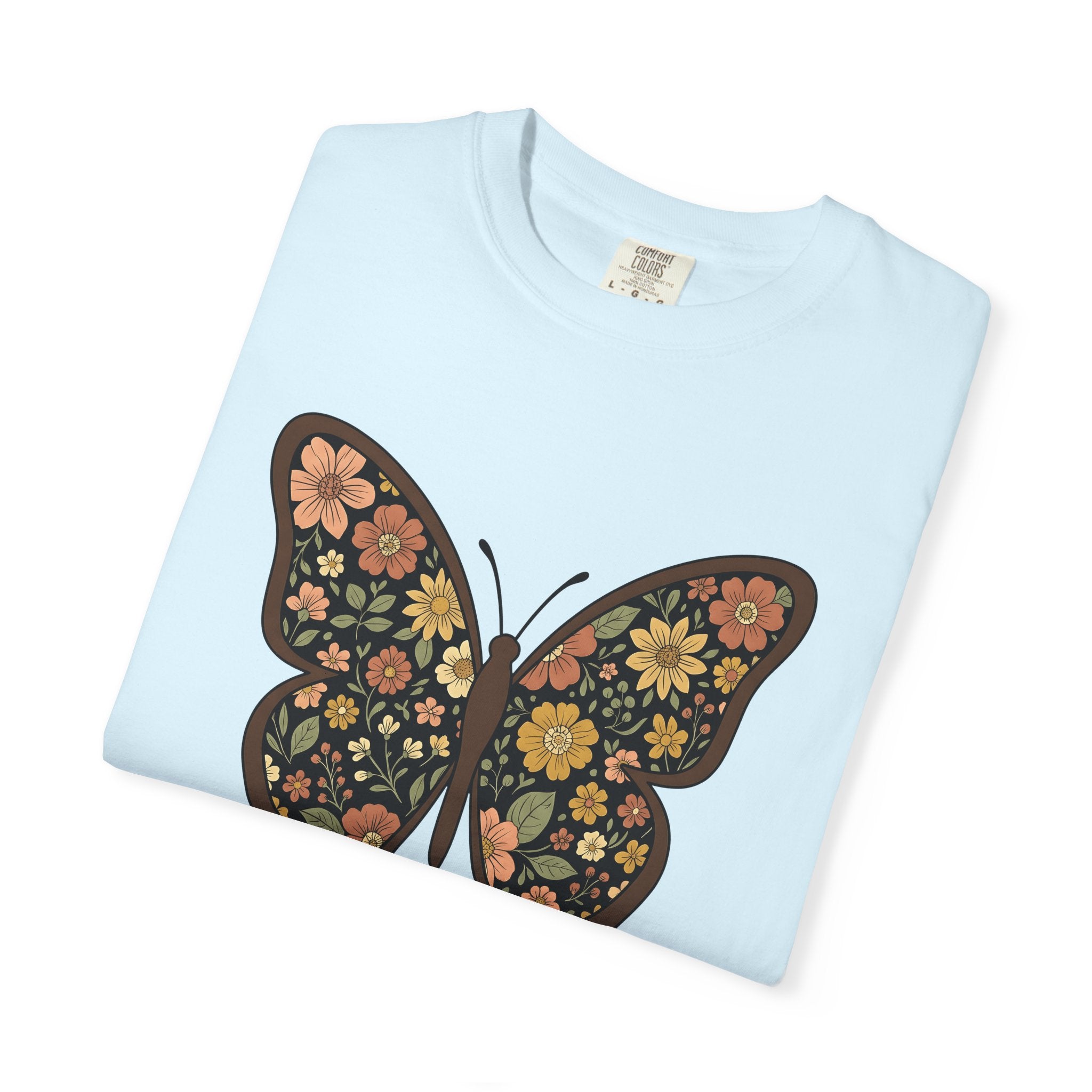 Butterfly Bloom Shirt Boho Chic Wildlife Gift Women Tribal Tee Butterfly T-Shirt Bohemian Fan Tribal Tshirt Wildlife Graphic Shabby Chic