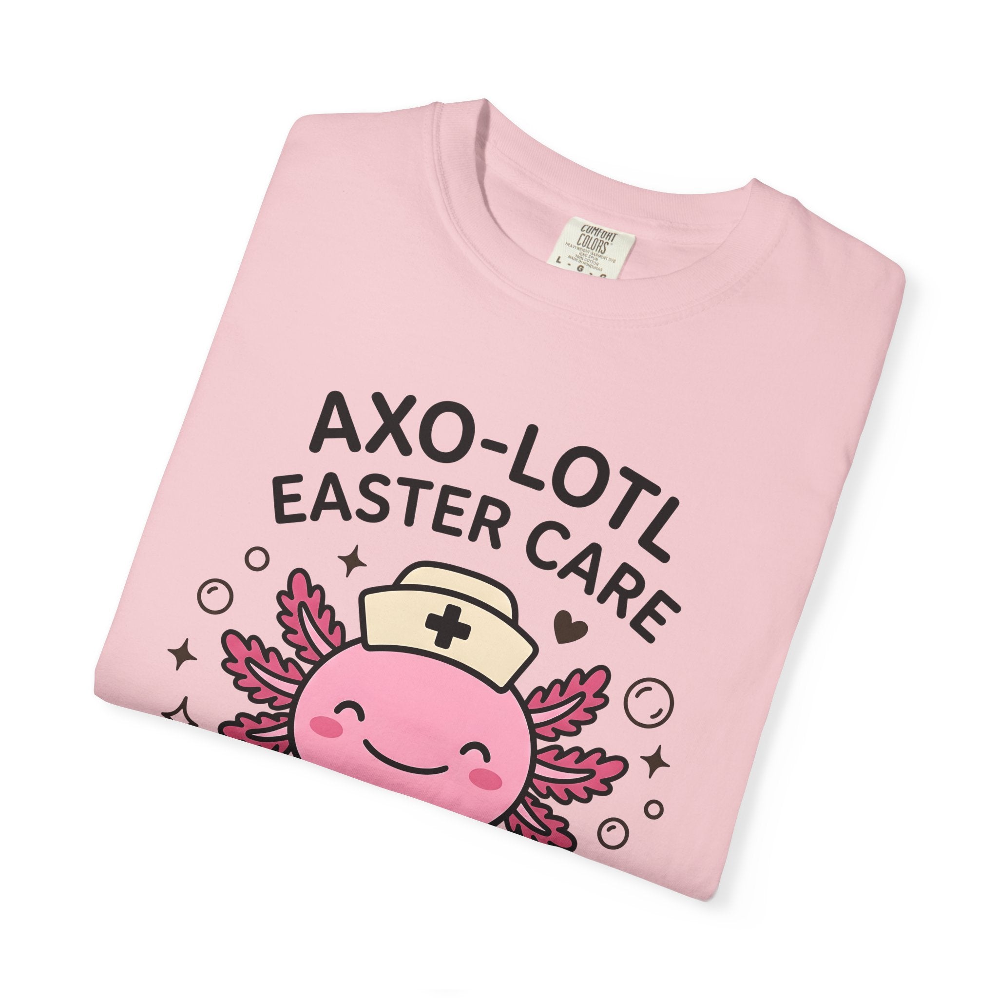Axolotl Nurse Shirt Easter Animal Gift Women Cute Tee Mexican Salamander T-Shirt Spring Fan Salamander Graphic Tshirt Kawaii Basket Tshirt