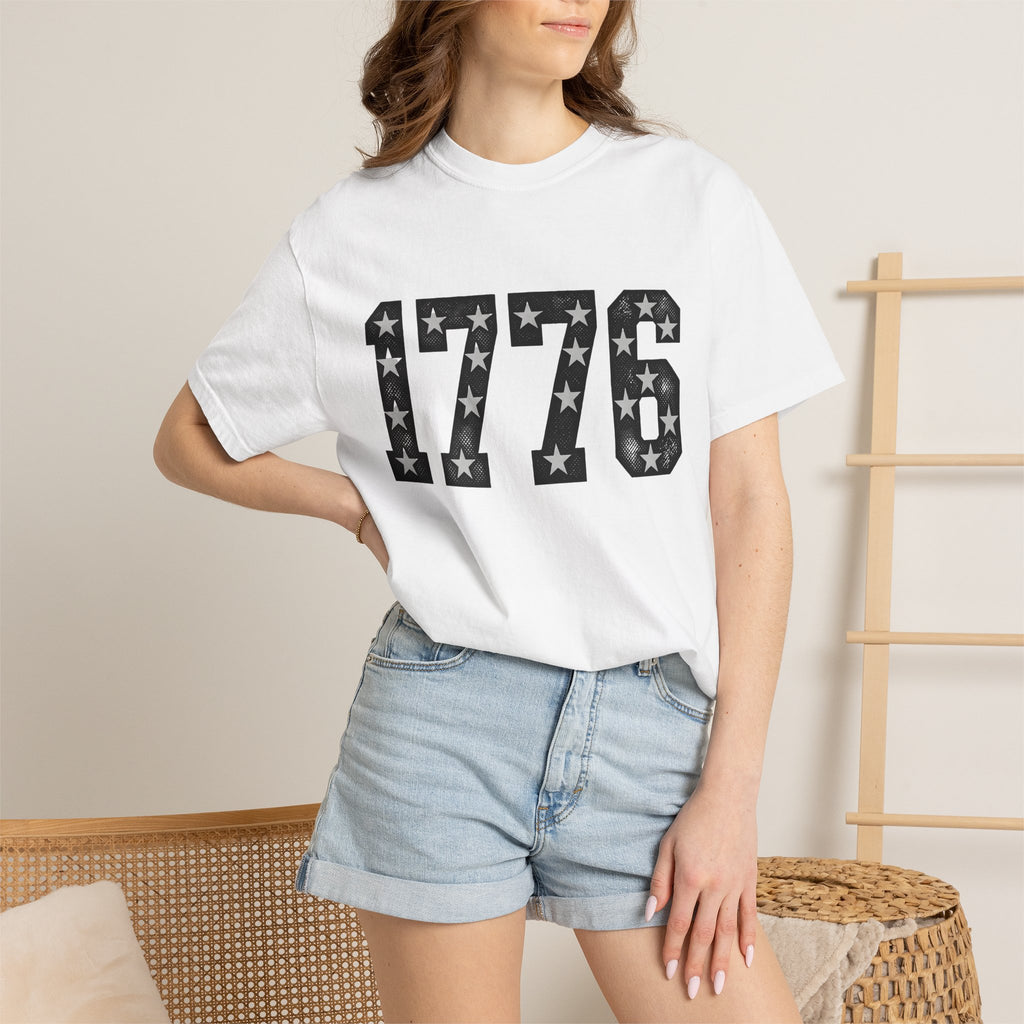 Patriotic Numbers Shirt 4th Of July Patriotic Gift Women Vintage Tee Numbers T-Shirt Independence Day Enthusiast Retro Tshirt American