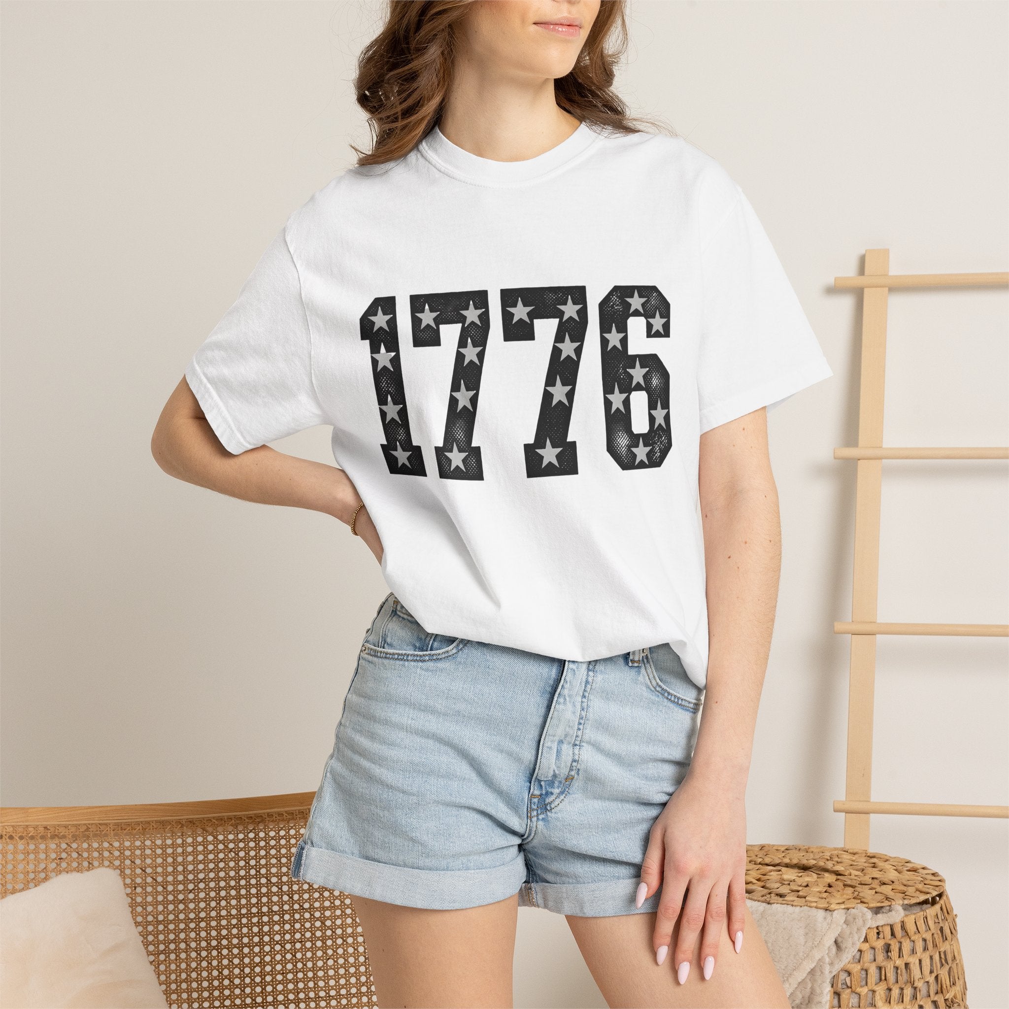 Patriotic Numbers Shirt 4th Of July Patriotic Gift Women Vintage Tee Numbers T-Shirt Independence Day Enthusiast Retro Tshirt American