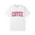 Block Letters Shirt Coffee Teacher Gift Women Bold Tee Typography T-Shirt Coffee Fan Brilliant Tshirt Educator Graphic Retro Checkered