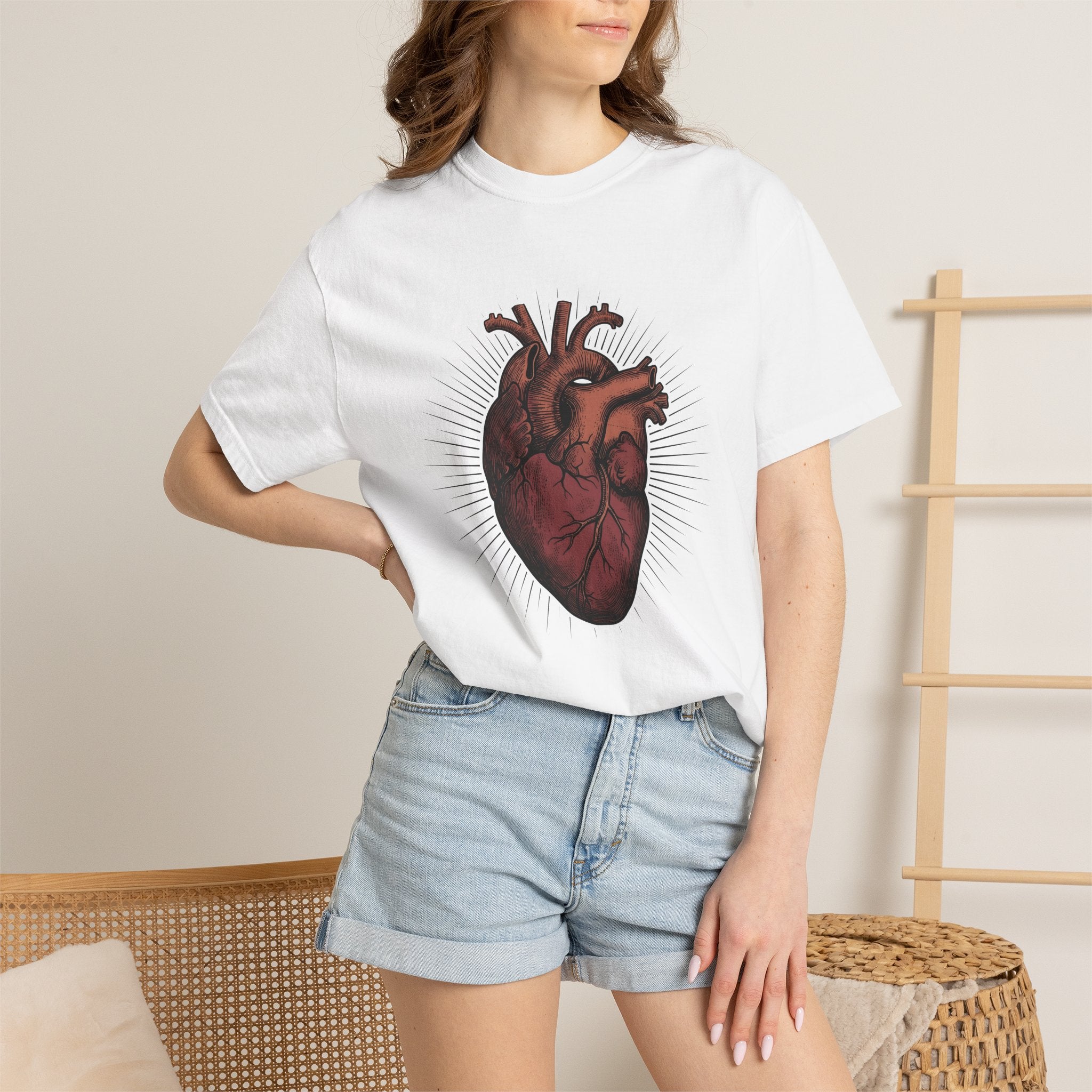 Anatomical Heart Shirt Anatomy Medical Gift Women Tattoo Tee Heart T-Shirt Anatomy Enthusiast Cardiac Tshirt Medical Graphic Vintage