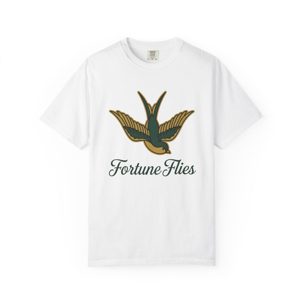 Flying Bird Shirt St. Patrick's Day Luck Gift Women Vintage Tee Bird T-Shirt Lucky Fan Retro Tshirt Fortune Graphic Retro Green Gold Tshirt