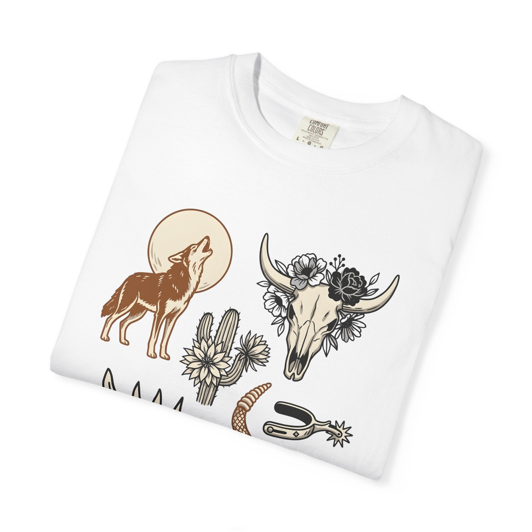 Southwestern Animals Shirt Western Free Spirit Gift Women Folk Tee Desert Creatures T-Shirt Cowboy Fan Rustic Tshirt Bohemian Graphic