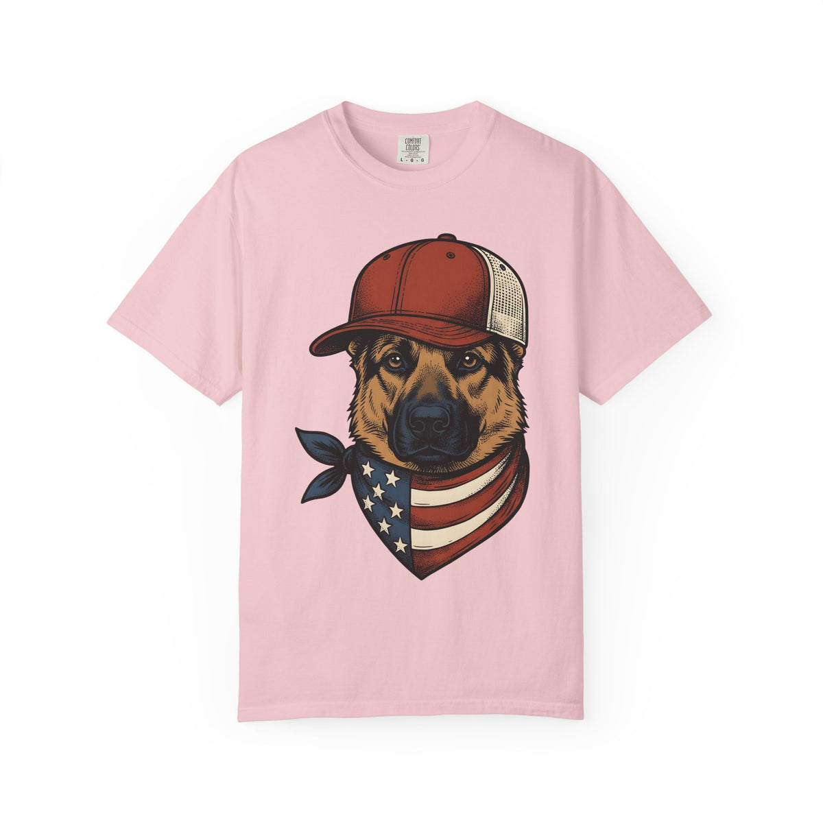 German Shepherd Dog Shirt America Patriotic Unisex Gift Vintage Tee Alsatian