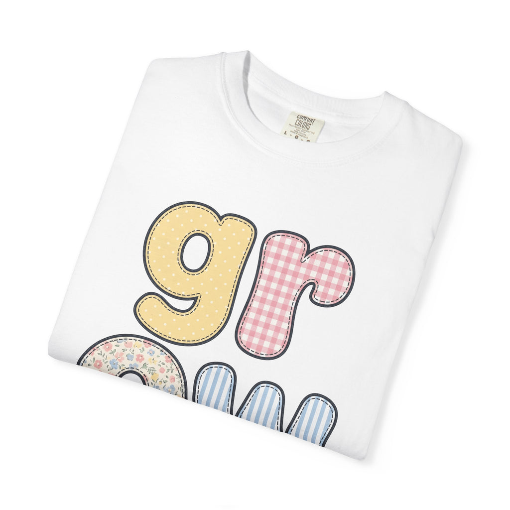 Stitched Letters Shirt Teachers Learning Gift Women Sweet Tee Lettering T-Shirt Educator Enthusiast Cute Tshirt Education Graphic Old School