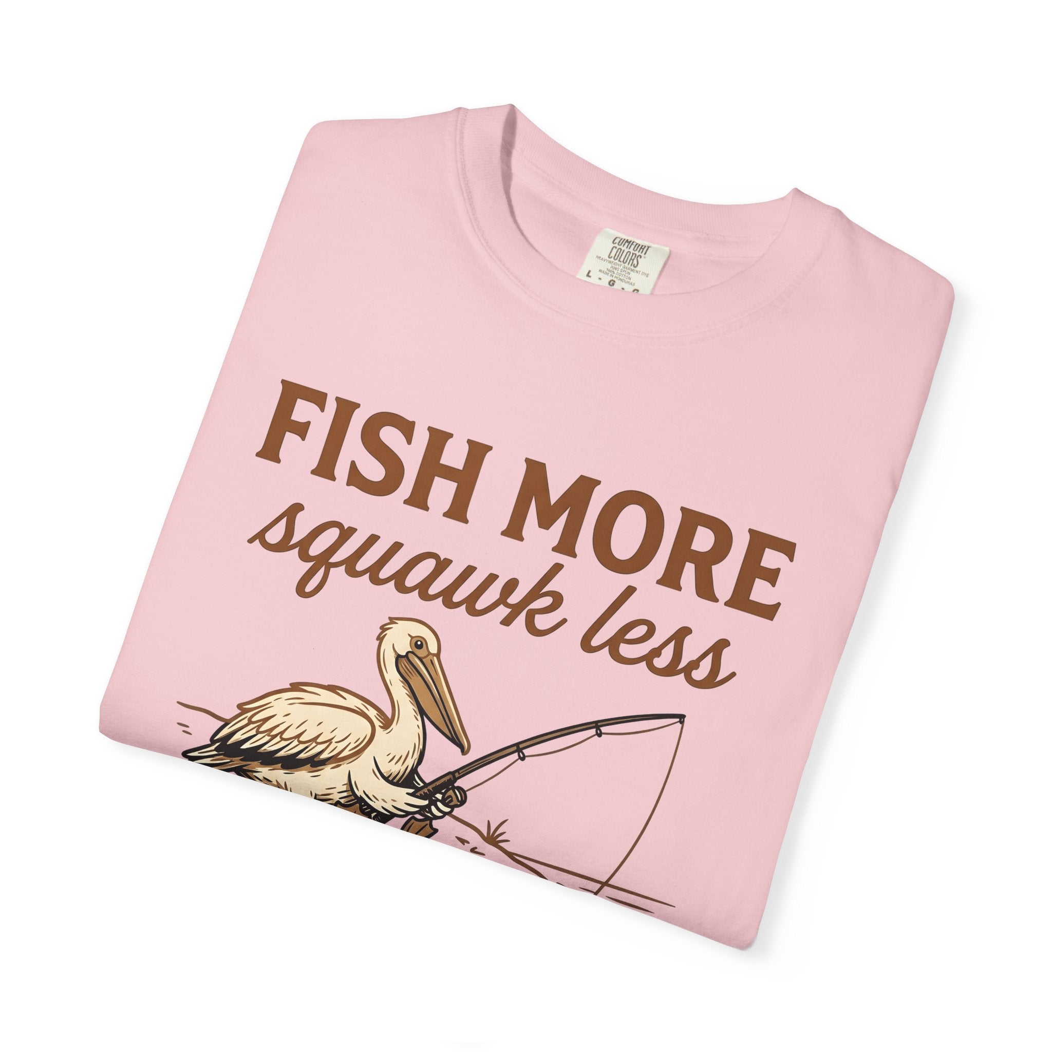 Pelican Fishing Shirt Fishing Outdoors Gift Women Cartoon Tee Fishing T-Shirt Angler Fan Tooned Tshirt Nature Graphic Vintage Fishing Rod