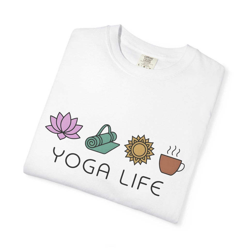 Yoga Essentials Shirt Yoga Wellness Gift Women Minimalist Tee Fitness T-Shirt Yoga Enthusiast Simple Tshirt Self Care Graphic Boho Lotus