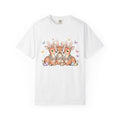 Deer Trio Shirt Easter Animal Gift Women Cute Tee Fawns T-Shirt Easter Fan Cartoon Tshirt Creature Graphic Hand Drawn Bunny Tshirt