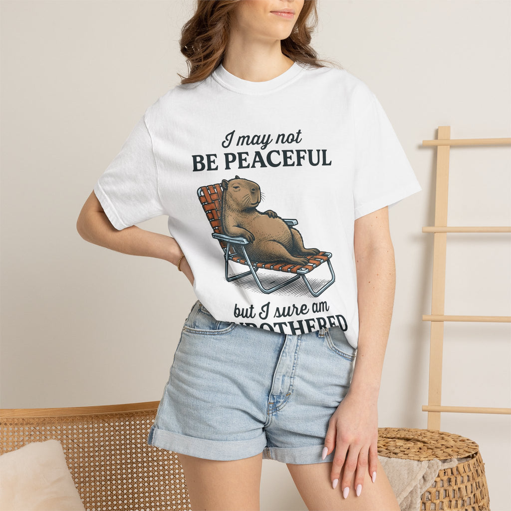 Capybara Seat Shirt Funny Pet Gift Women Retro Tee Rodent T-Shirt Humor Fan Vintage Tshirt Animal Graphic Sketch Recliner Tshirt