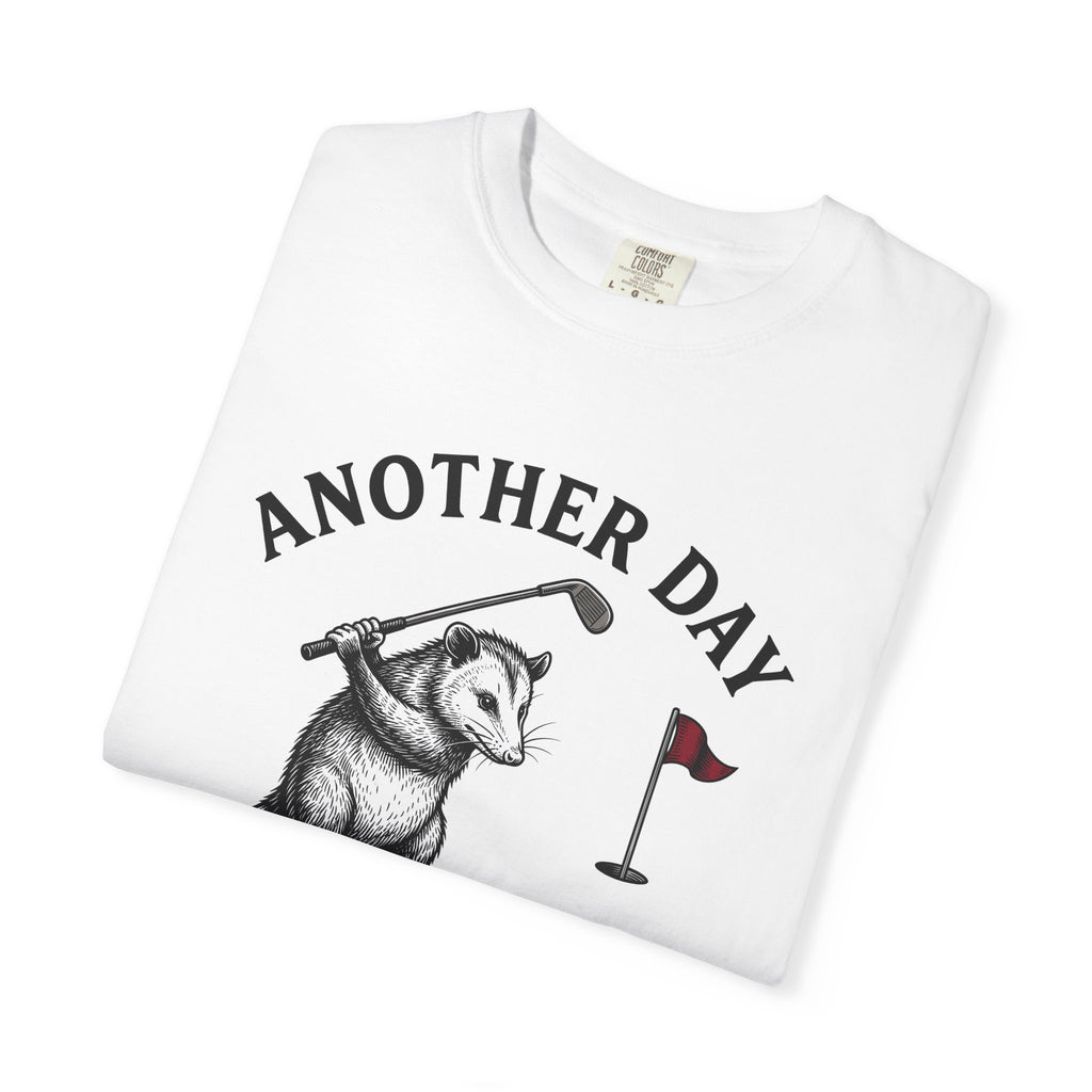 Possum Golf Shirt Golf Fauna Gift Women Hand Drawn Tee Opossum T-Shirt Golfer Fan Wildlife Graphic Tshirt Watercolor Pin Flag Tshirt