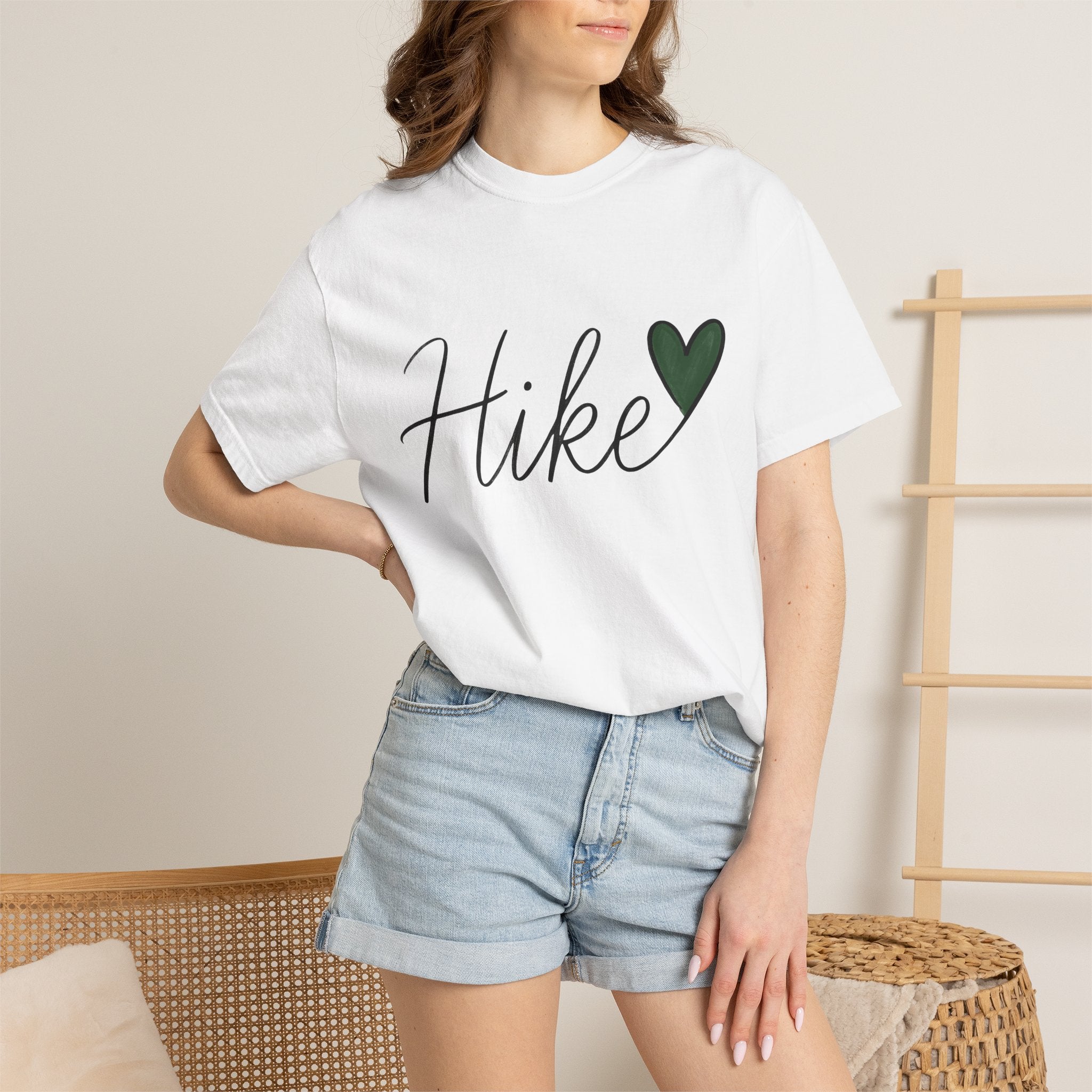 Love Lettering Shirt Hiking Camping Gift Women Simple Tee Calligraphy T-Shirt Trekker Enthusiast Minimalist Tshirt Camping Graphic Sleek
