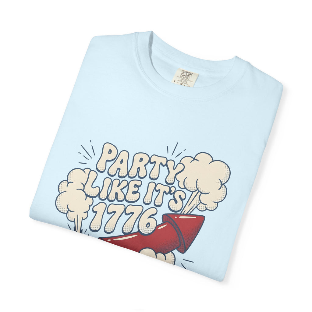 Firework Rocket Shirt 4th Of July Independence Gift Women Cartoon Tee Fireworks T-Shirt Patriot Fan Comic Tshirt Liberty Graphic Line Art