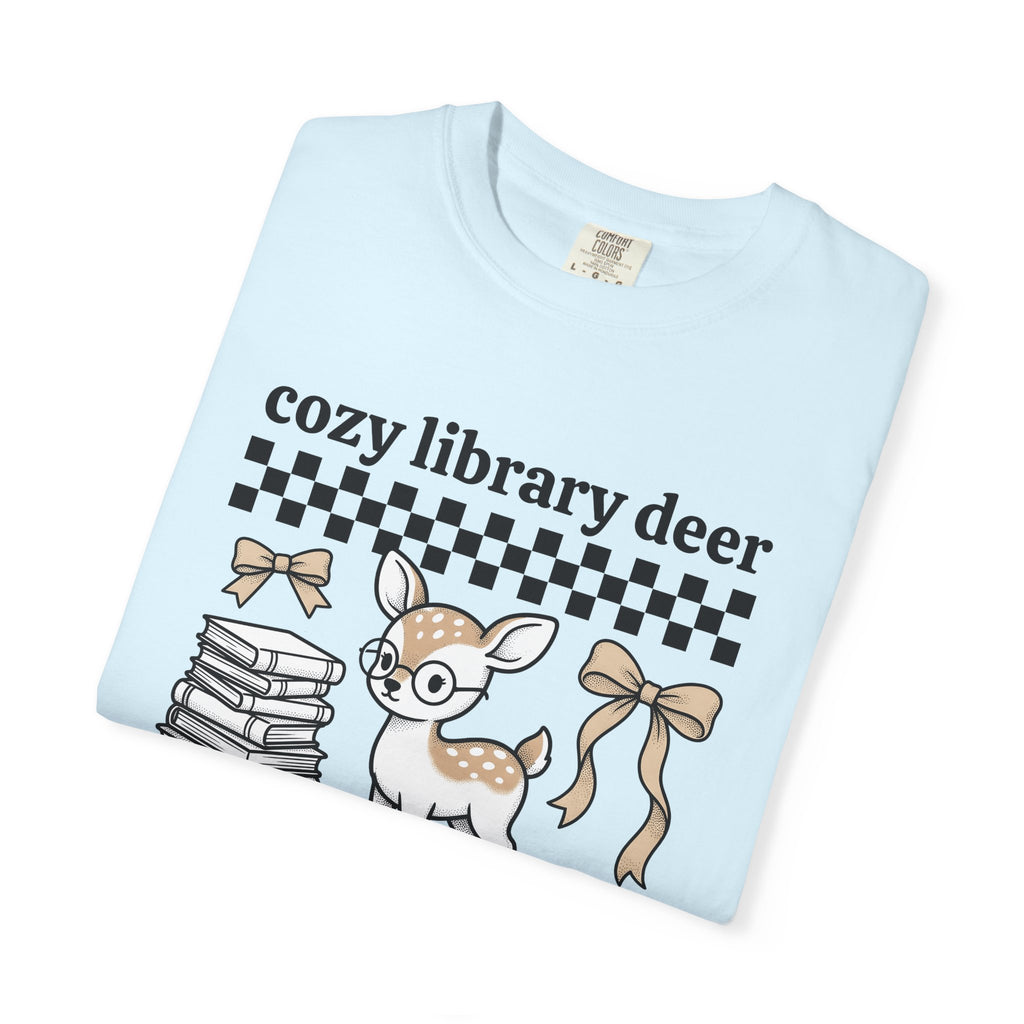 Stag Glasses Shirt Book Wildlife Gift Women Sweet Tee Spectacles T-Shirt Bibliophile Fan Specs Tshirt Animal Graphic Old-School Stacked