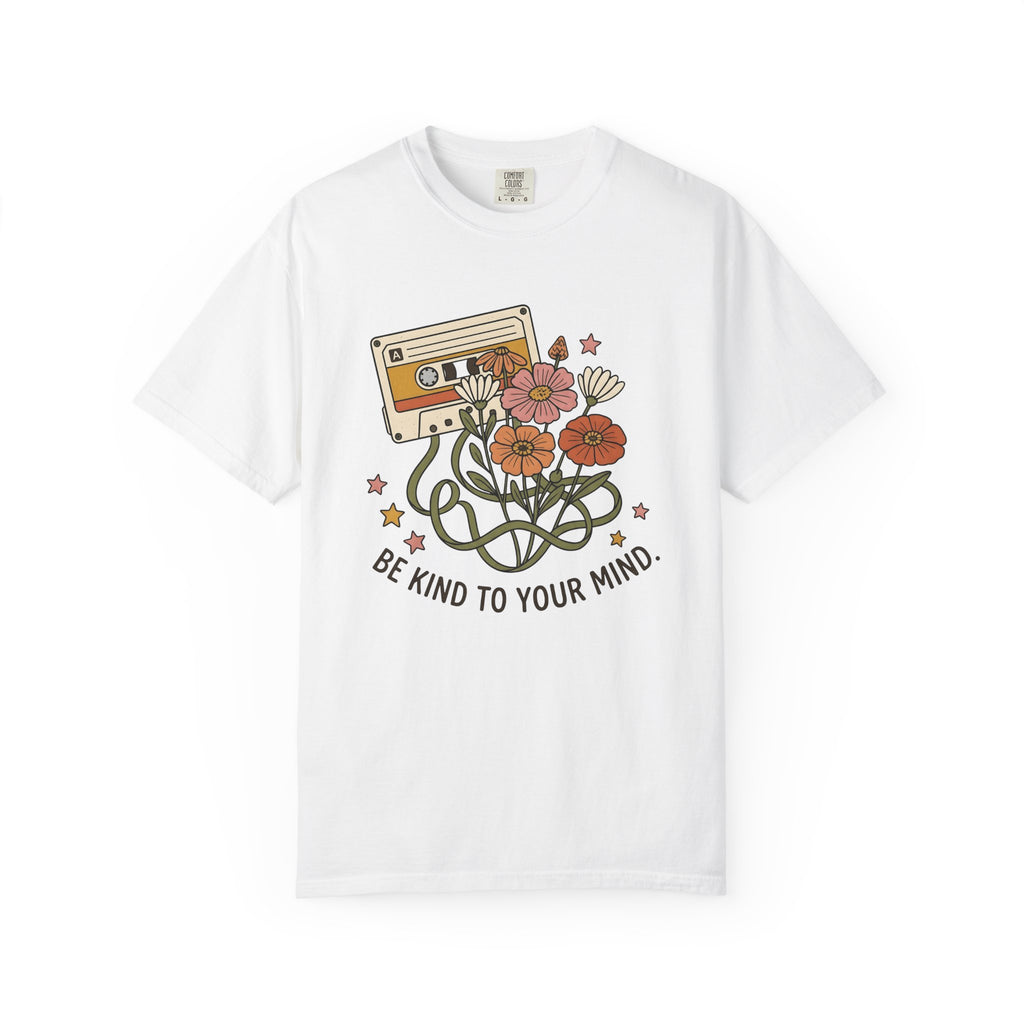 Cassette Tape Blooms Shirt Boho Chic Instruments Gift Women Sketch Tee Mixtape T-Shirt Bohemian Fan Illustrated Tshirt Guitar Graphic
