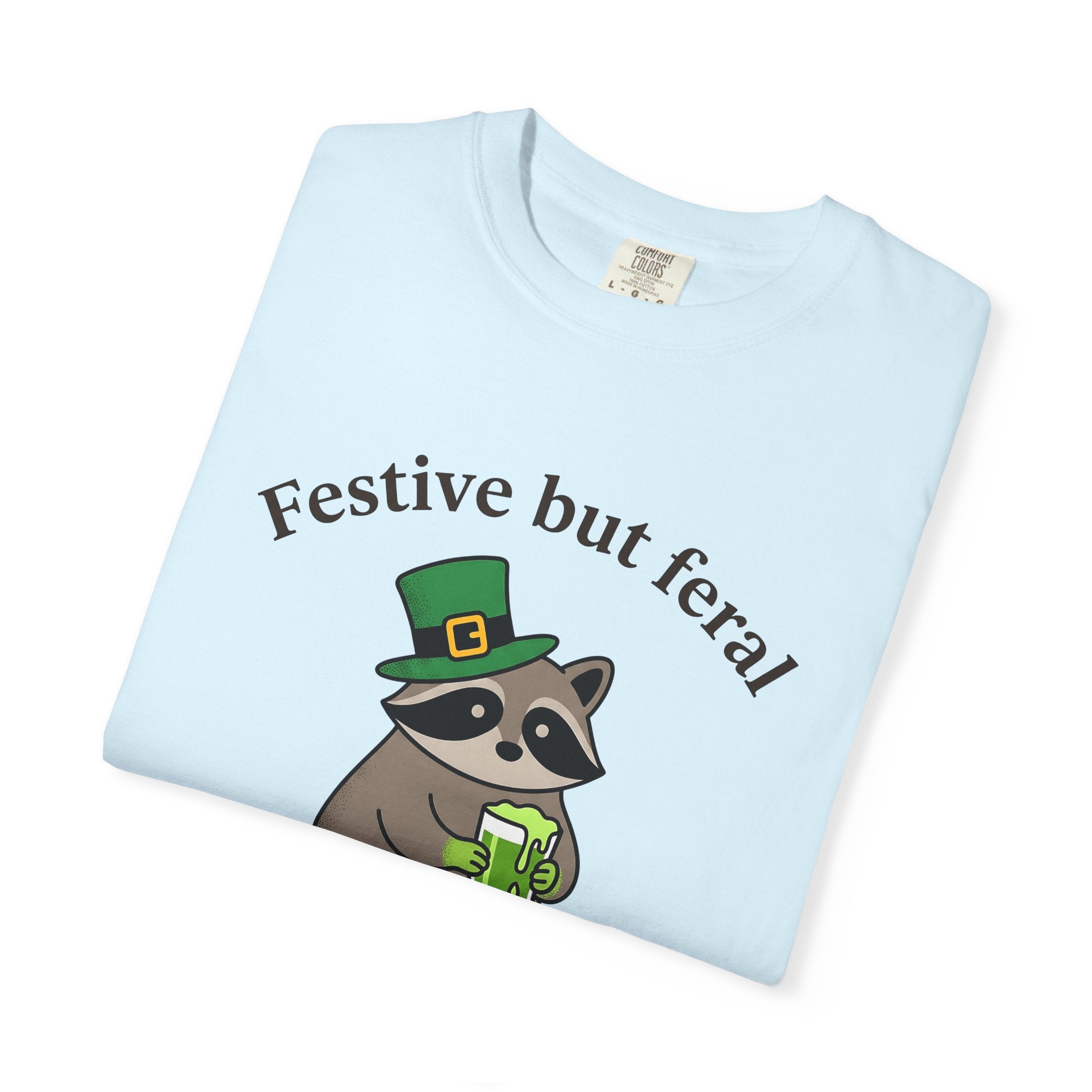 Raccoon Leprechaun Shirt St Patrick's Day Animal Gift Women Cartoon Tee Masked Bandit T-Shirt St Patricks Fan Comic Tshirt Creature Graphic