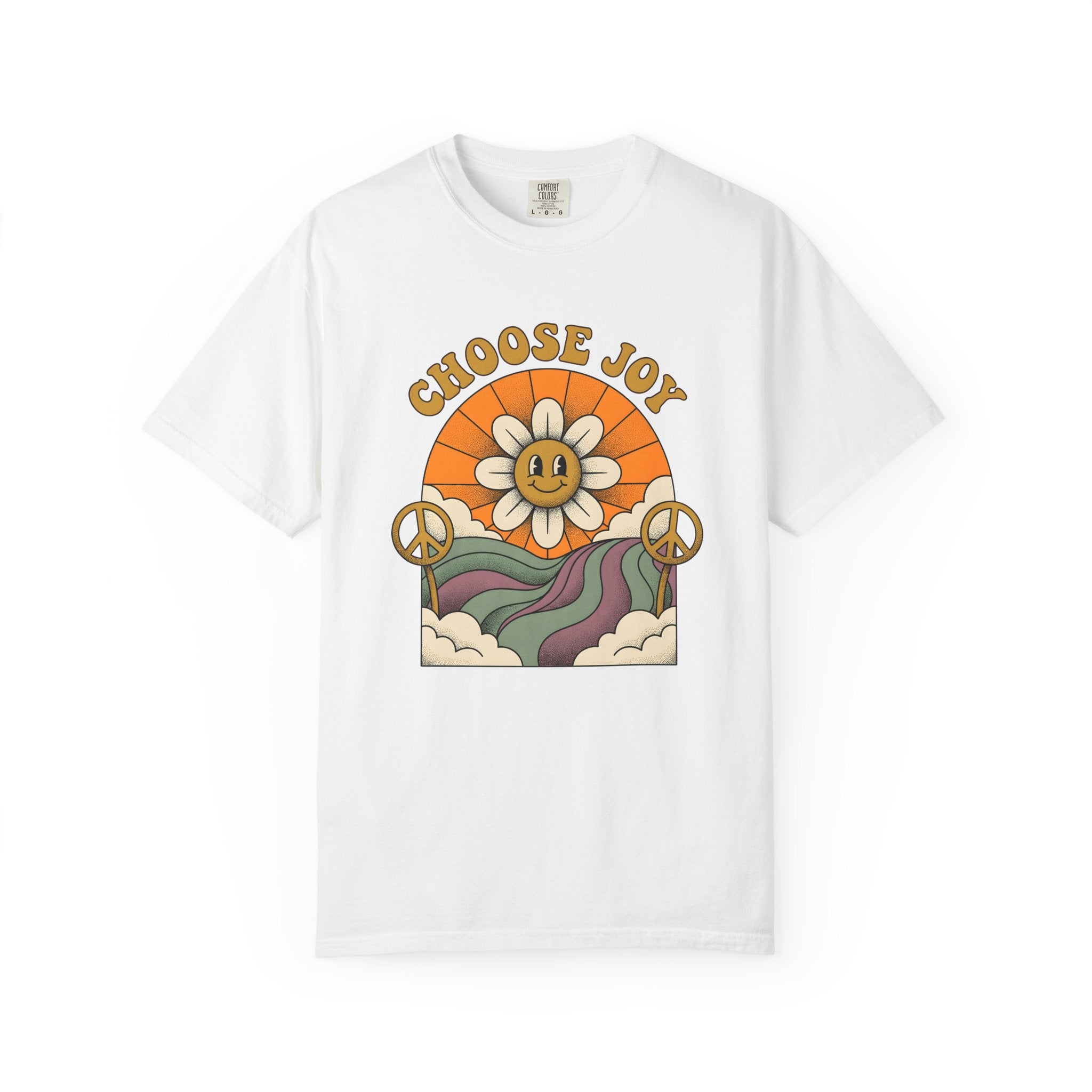 Cheerful Daisy Shirt Cottagecore Motivation Gift Women Hand Drawn Tee Flower T-Shirt Homebody Fan Illustrated Tshirt Inspirational Graphic