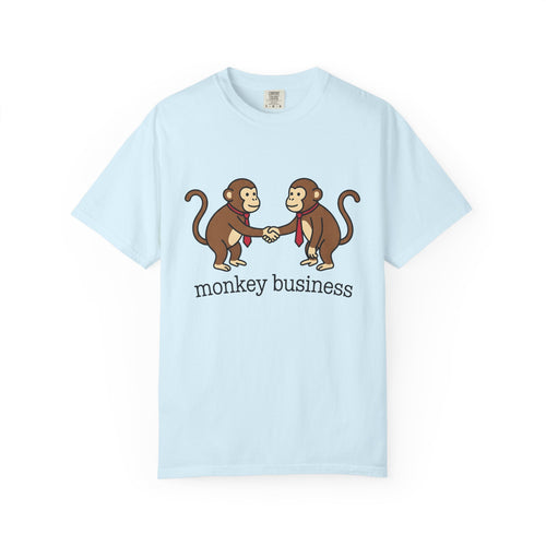 Baboon Handshake Shirt Funny Fauna Gift Women Graphic Tee Monkey T-Shirt Humor Fan Primate Graphic Design Wildlife Modern Collar Accessory