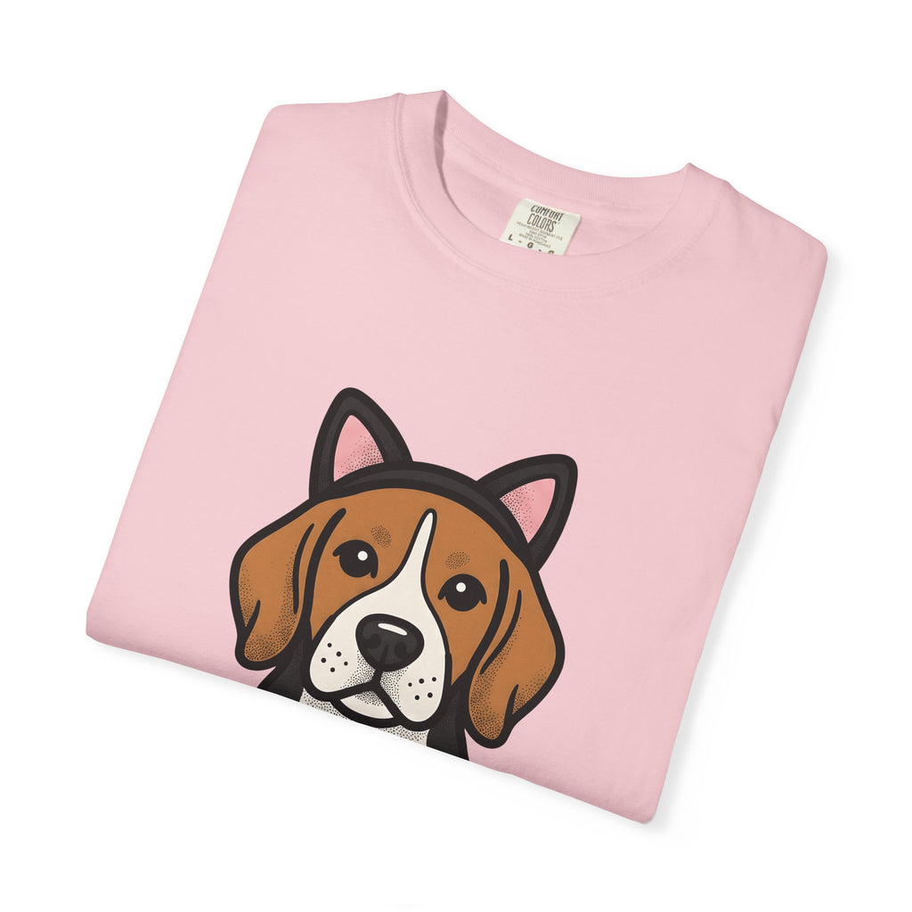 Beagle Puppy Shirt Dog Animal Gift Women Comic Tee Hound T-Shirt Dog Fan Cartoon Tshirt Wildlife Graphic Simple Feline Ears Tshirt