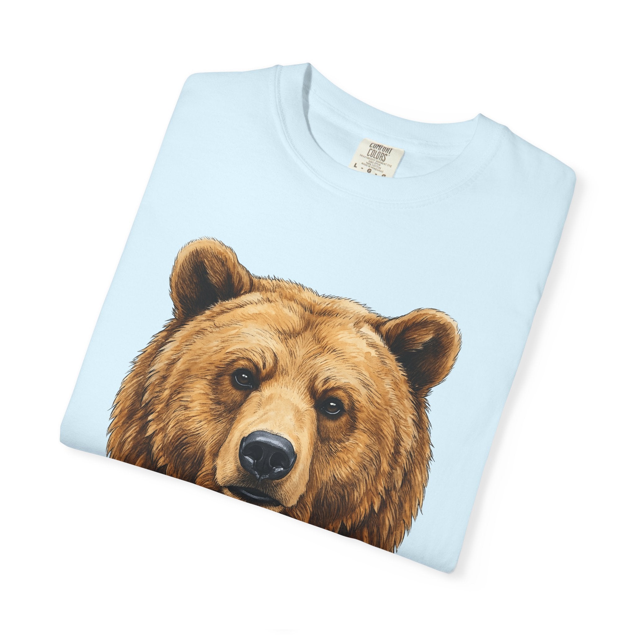 Bear Head Shirt Animals Fauna Gift Women Lifelike Tee Ursine T-Shirt Wildlife Fan Realistic Tshirt Wildlife Graphic Retro Creature Portrait