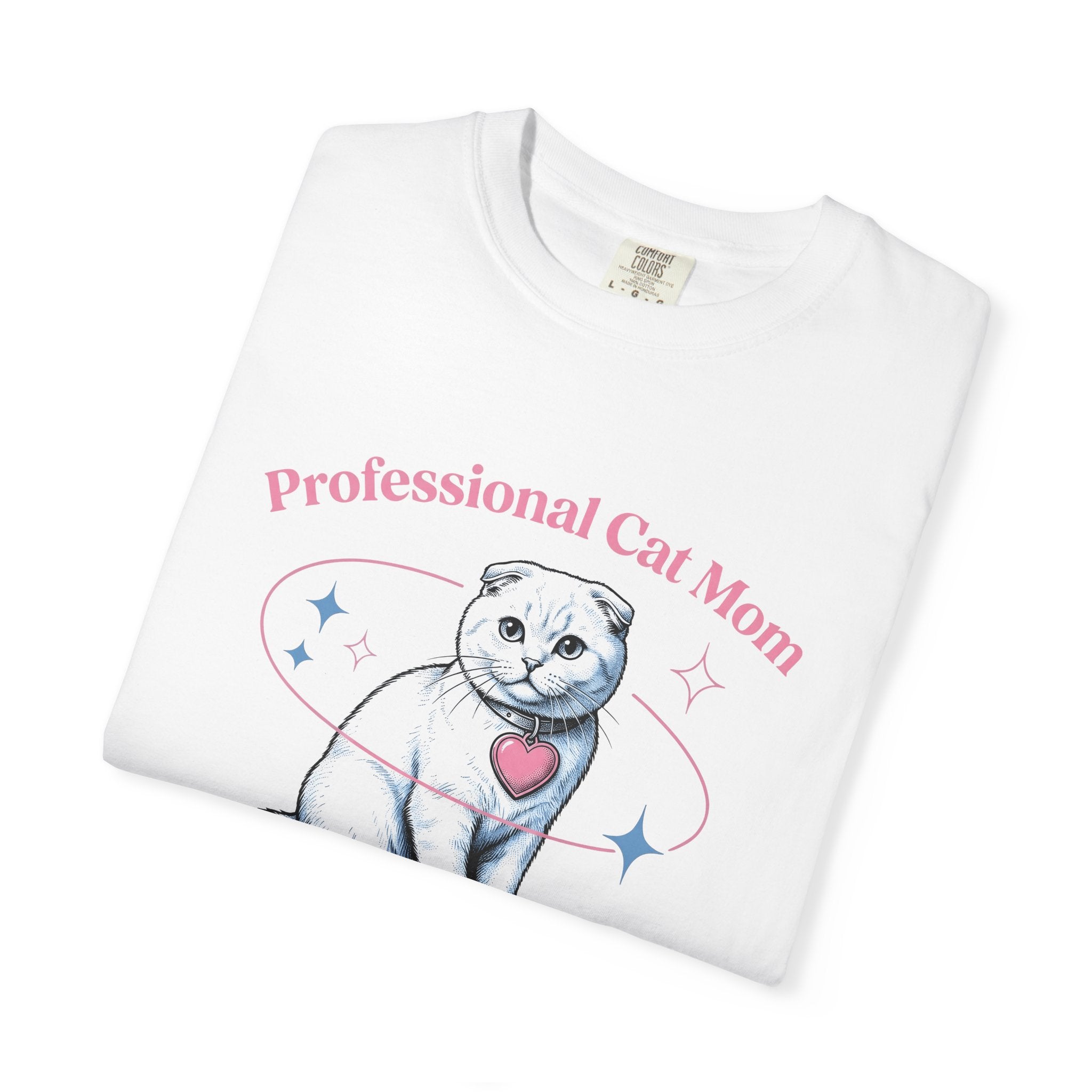 Scottish Fold Cat Shirt Cat Pet Gift Women Hand Drawn Tee Cat T-Shirt Cat Fan Feline Tshirt Pet Graphic Retro Heart Pendant Tshirt