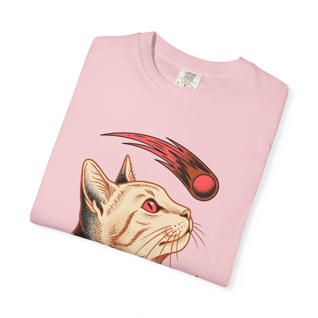 Cat Head Shirt Cat Space Gift Women Vintage Tee Kitten T-Shirt Feline Fan Retro Tshirt Astronomy Graphic Tshirt Retro Comet Tshirt