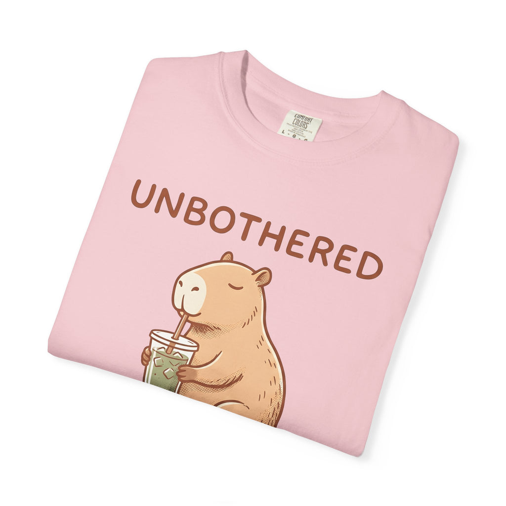 Capybara Drink Shirt Coffee Animal Gift Women Cute Tee Rodent T-Shirt Coffee Fan Wildlife Graphic Tshirt Hand Drawn Matcha Cup Tshirt