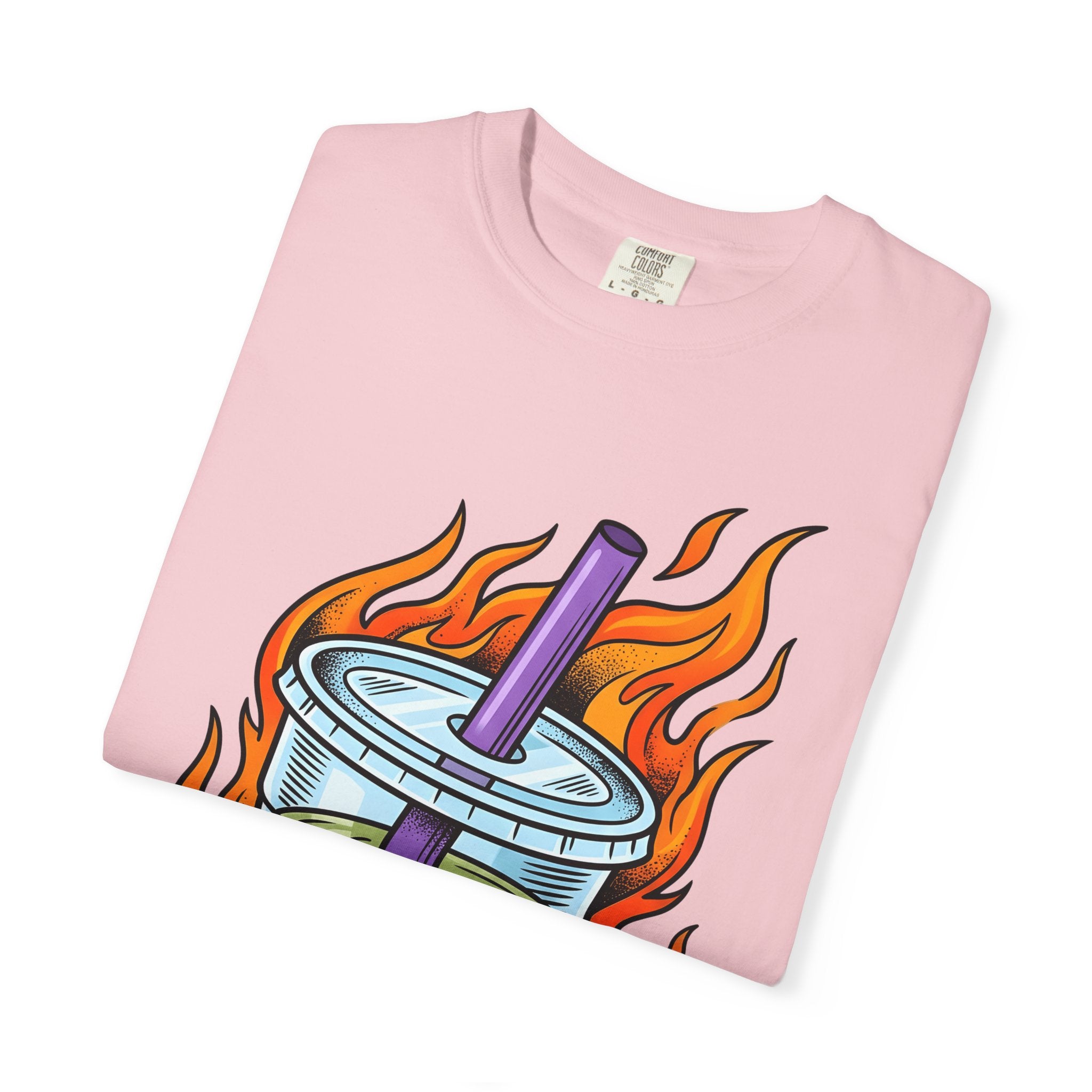 Bubble Tea Shirt Drinks Cuisine Gift Women Neon Tee Boba T-Shirt Beverage Fan Milk Tea Tshirt Food Graphic Comic Fire Tshirt