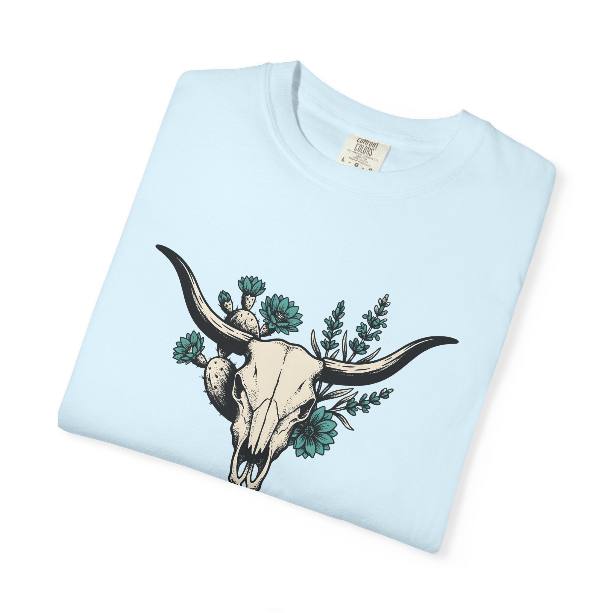 Bull Skull Shirt Cowgirl Western Gift Women Boho Tee Skull T-Shirt Rodeo Fan Cowboy Tshirt Country Graphic Vintage Cactus Tshirt