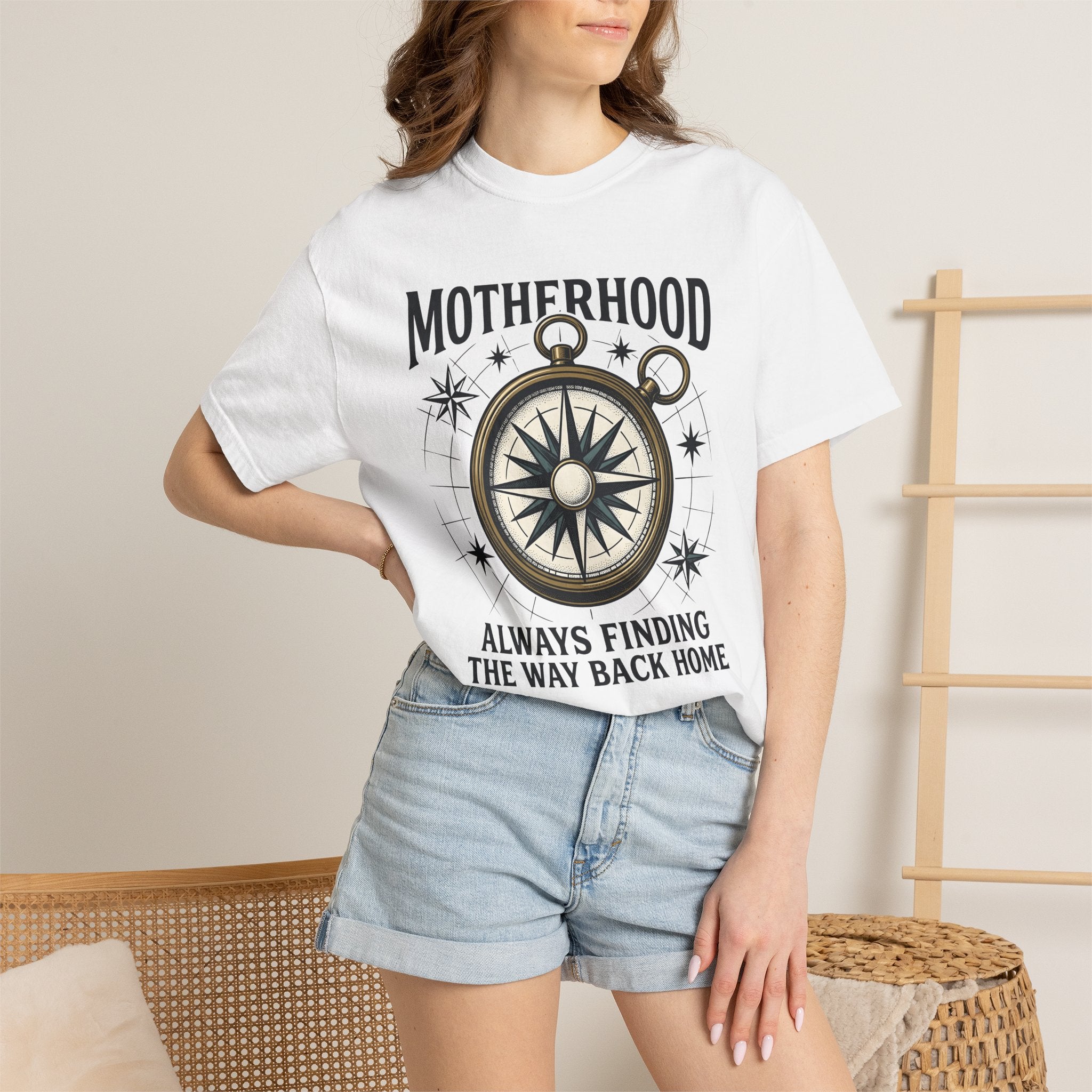 Compass Design Shirt Mom Relatives Gift Women Antique Tee Navigation T-Shirt Mother Fan Vintage Tshirt Family Graphic Doodle Nautical Star