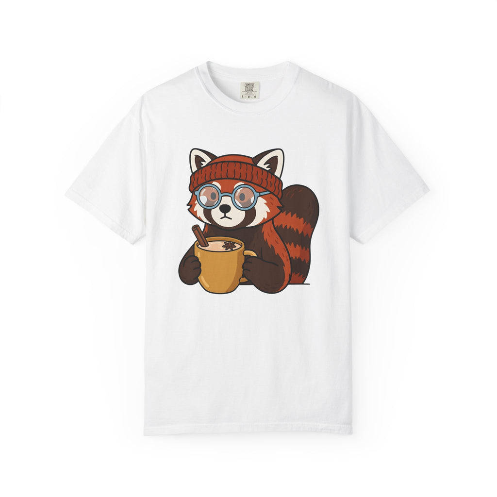 Red Panda Espresso Shirt Coffee Critters Gift Women Hand Drawn Tee Espresso T-Shirt Coffee Fan Illustrated Tshirt Animal Graphic Pastel